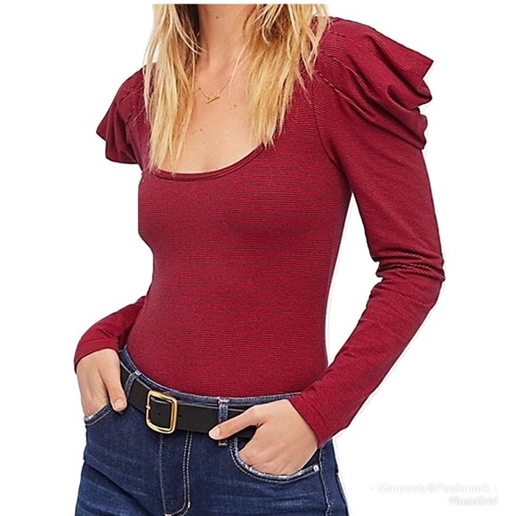 Free People Tops - Free People Penelope Puff Sleeve Tee